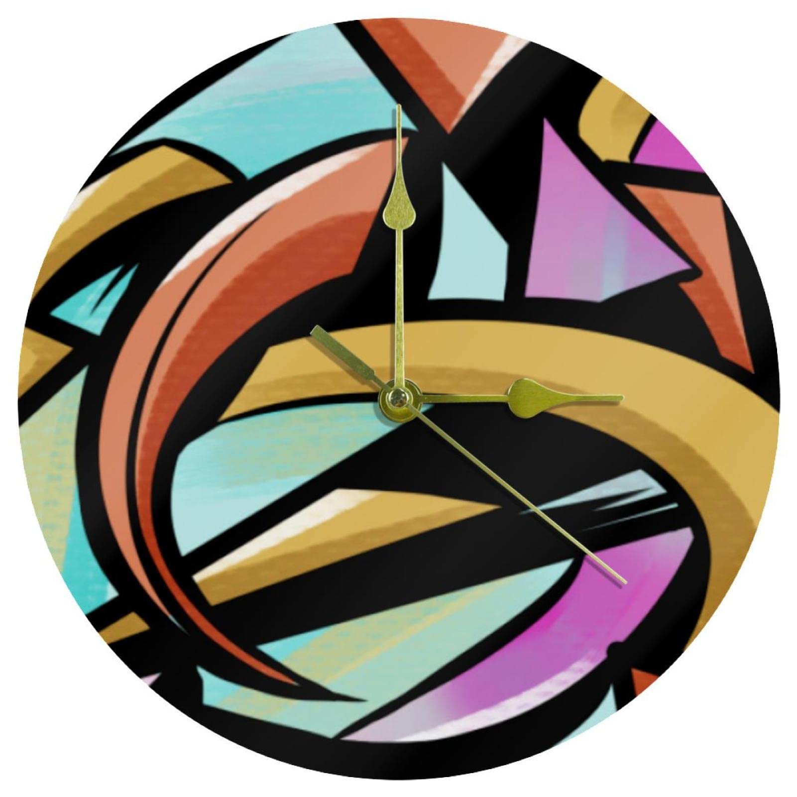 Horloge murale silencieuse à blocs de couleur pour créer un espace de travail inspirant