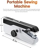 Vista 7 de New portable sewing machine handheld,Hand sewing machine with complete thread set, suitable for DIY quick repair and home use(black)