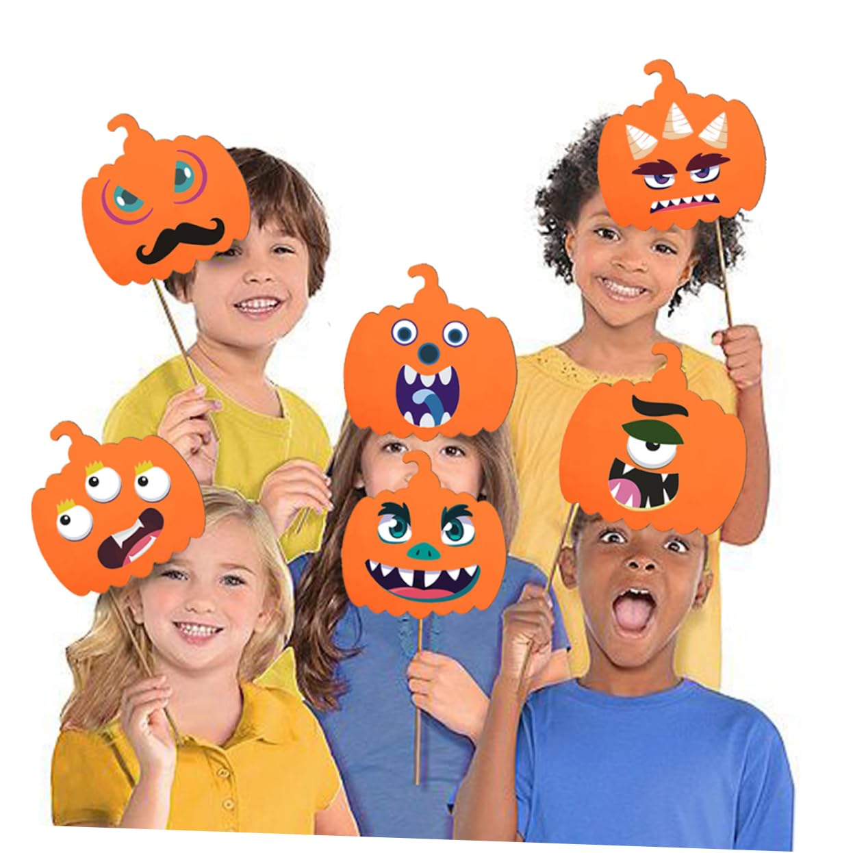 HEMOTON 48 Hojas Pegatinas Halloween Calabaza Eva para Manualidades Infantiles Diy Decoración Fiesta Niñas