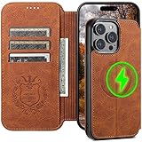 JCGOOD iPhone12 ケース 手帳型 MagSafe対応 iPhone12Pro ケース 手帳 ワイヤレス充電対応 いphone12 ケース マグセーフ カード収納 いphone12Pro ケース スタンド機能 アイフォン12 カバー 財布型 カード入れ マグネット式 本革 レザー レトロ調 スマホケース 耐衝撃 全面保護 携帯ケース アイホン12 6.1 インチ用 カーキ