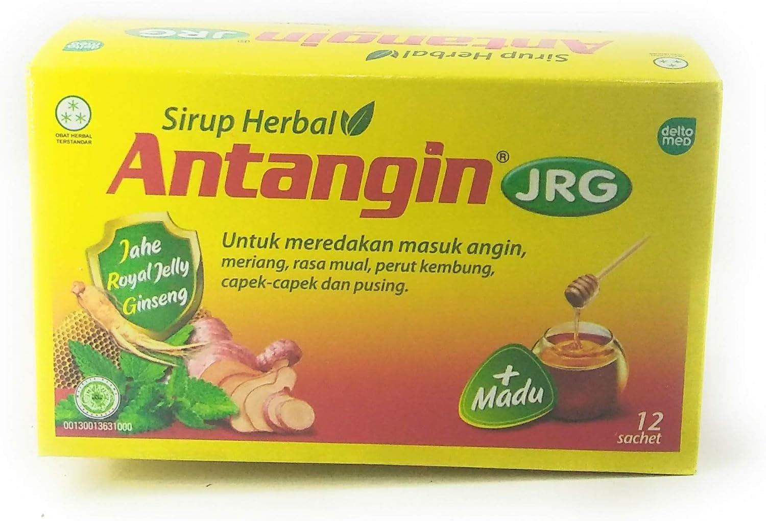 Antangin JRG – Traditionelles Getränk mit Ingwer und Gelée Royale – 12 trinkfertige Beutel – Indonesisches Rezept mit natürlichen Pflanzenstoffen