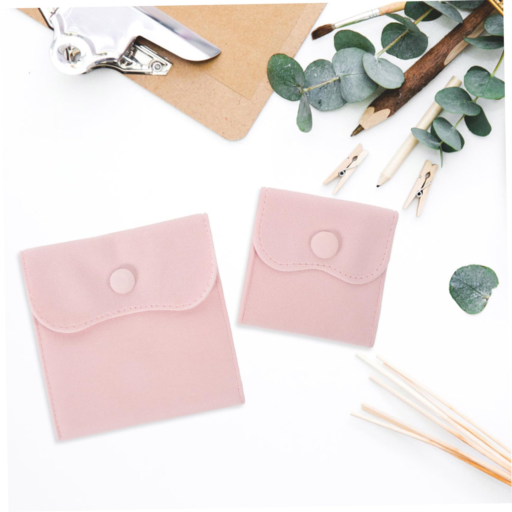 BESTYASH 50stücke Schmucktaschen Druckknopf Kleine Aufbewahrungstaschen Für Ringe Ohrringe Und Accessoires Für Reise Und Zuhause