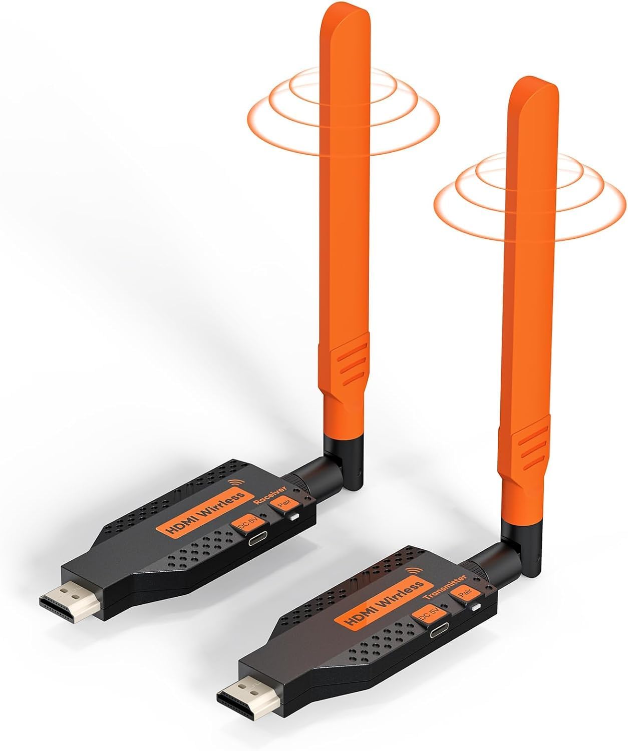 RuhZa Wireless HDMI Transmitter and Receiver,1080P/60Hz Wireless HDMI Extender Kit, Plug and Play, 150M/450Ft, for Streaming Video to Display/Projector from Laptop, PC, Netfix, PS5, TV Box-image-49