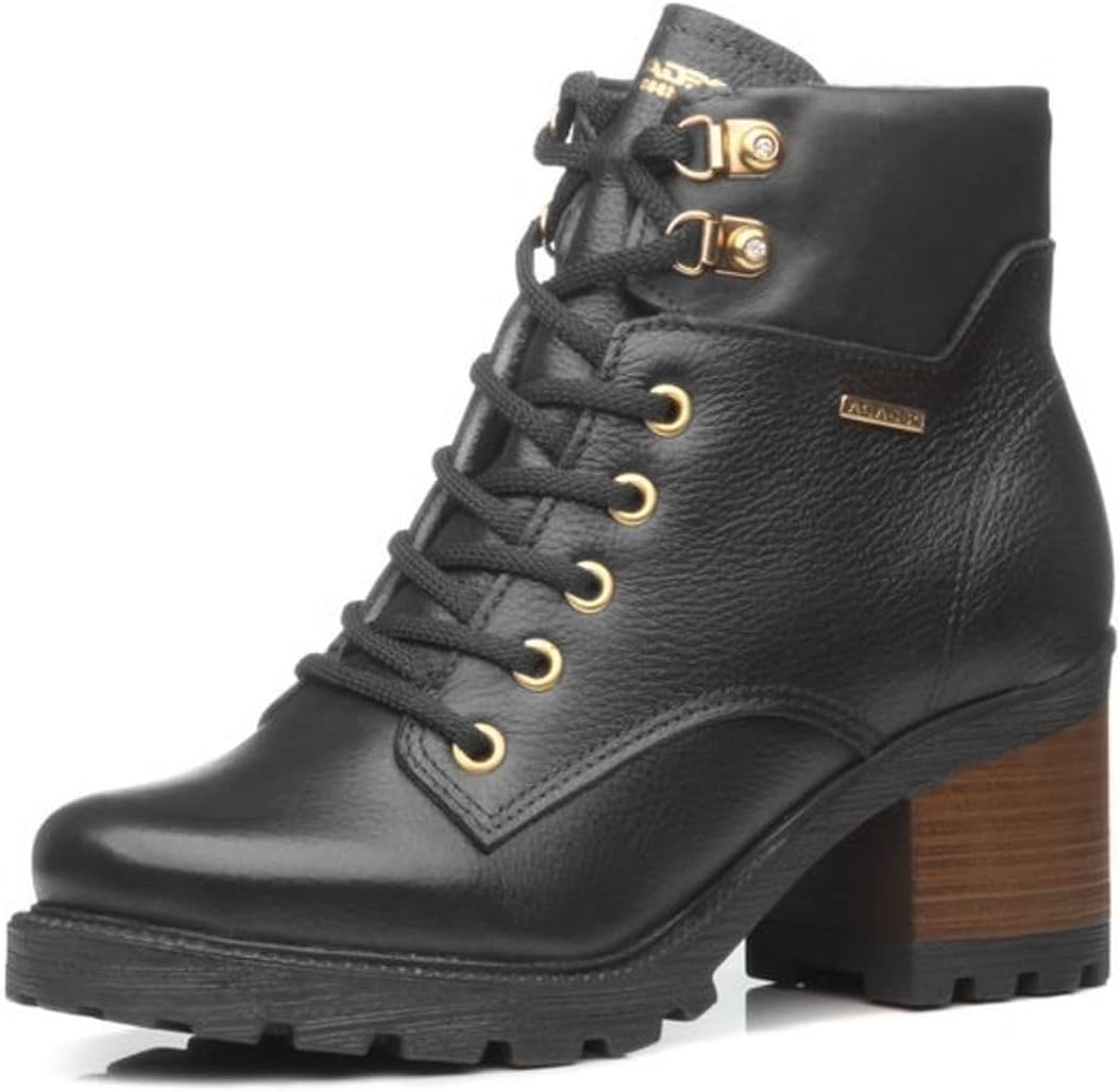 Coturno Feminino Pegada Salto Médio Tratorado Preto