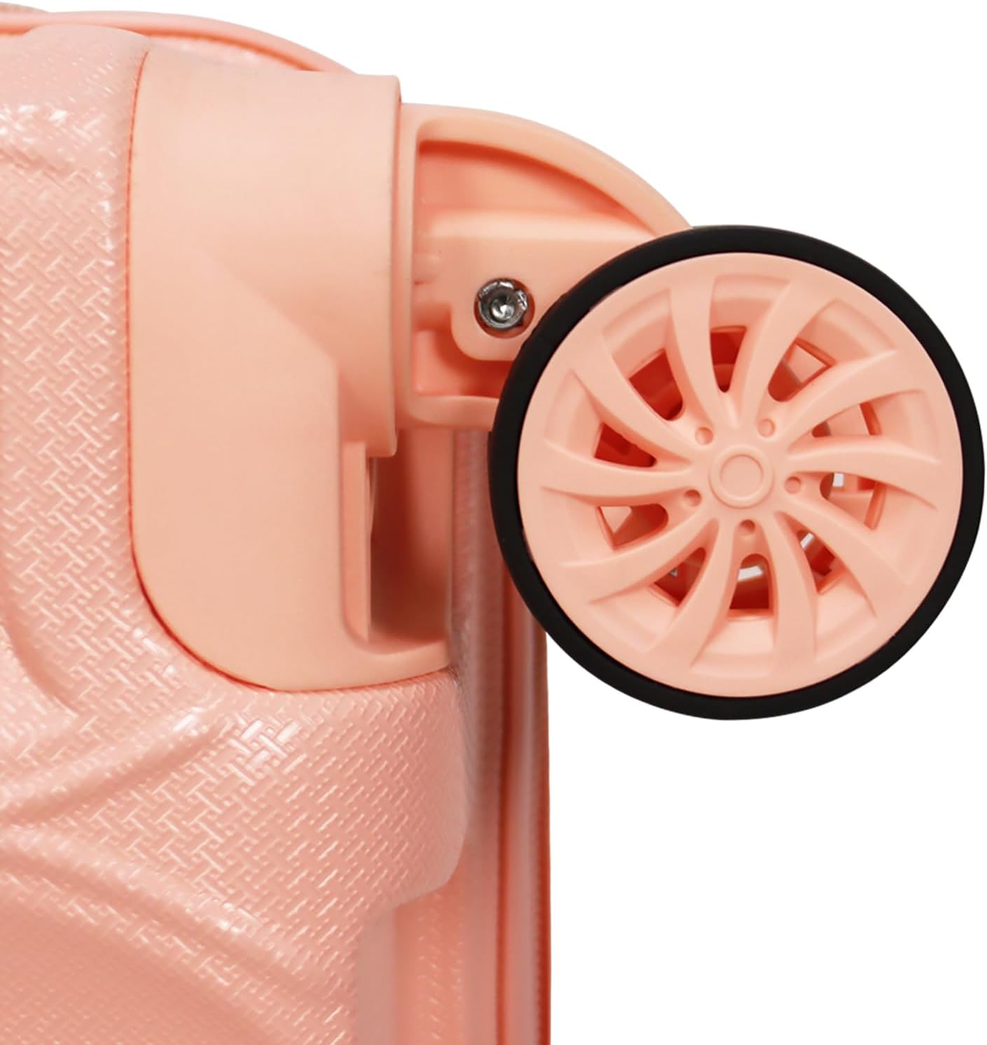 luggage sets 3 piece (Small + Medium + Large) ABS+PC hard shell luggage sets with 8 Spinner Wheels & 3-Digit Lock (Baby pink)