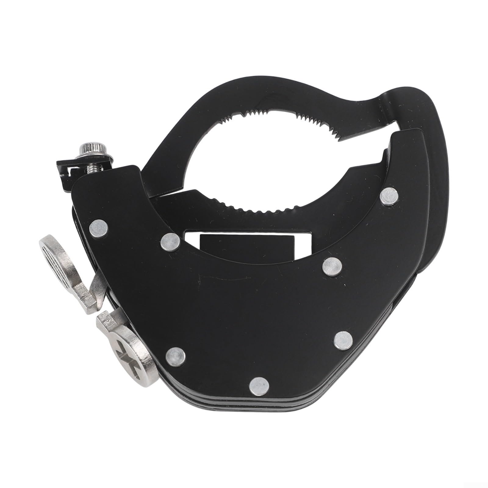 Clip per acceleratore meccanico per moto con cruise control per tubo acceleratore e comando acceleratore, in acciaio inox con bulloni di sicurezza (fondo in basso)