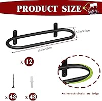 Vista 6 de 12 estantes de vino montados en la pared, soporte de metal para botella de vino tinto, estante de exhibición de botellas de licor negro, soporte