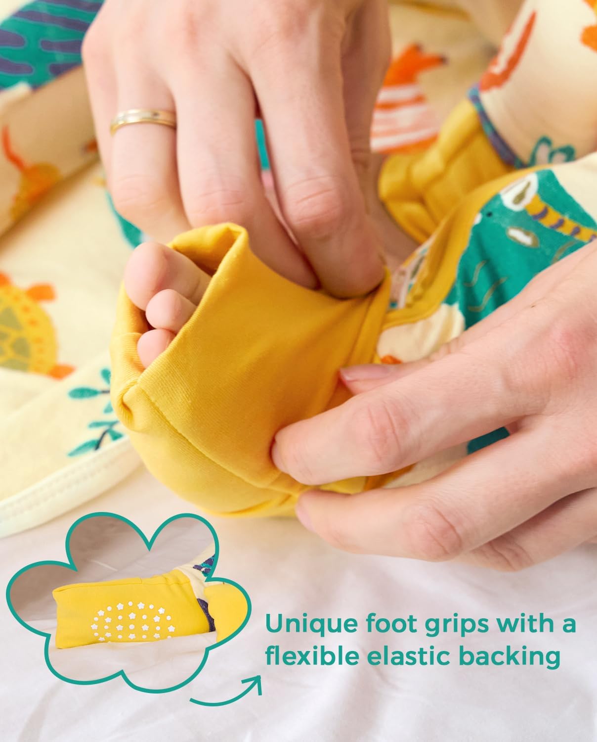 Bamboo Viscose Baby Convertible Footie Pajama, Zipper Pajamas for Baby Boys & Girls, Sleep & Play Footed - Image 6