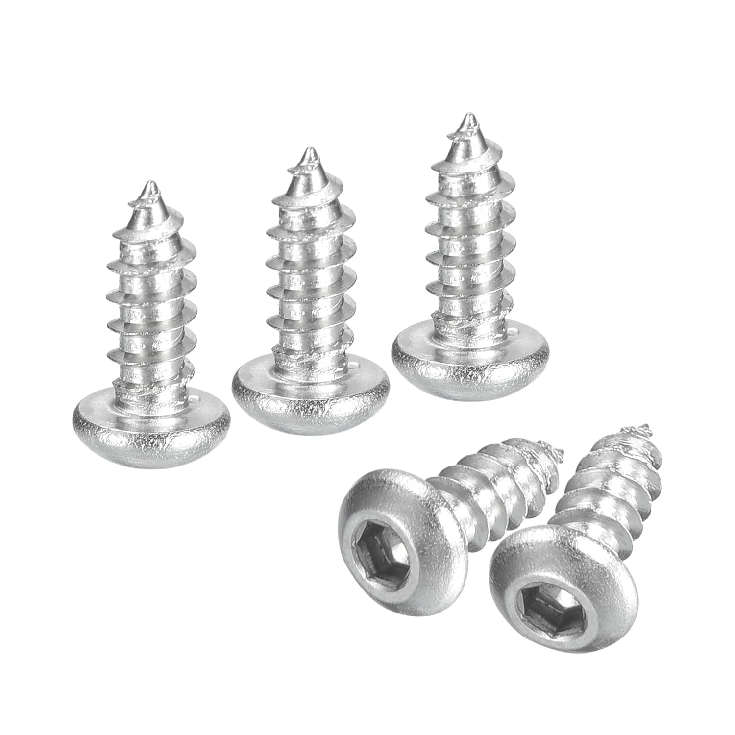 Tornillos Autorroscantes Hexagonales M3 x 8mm Acero Inoxidable 200pz