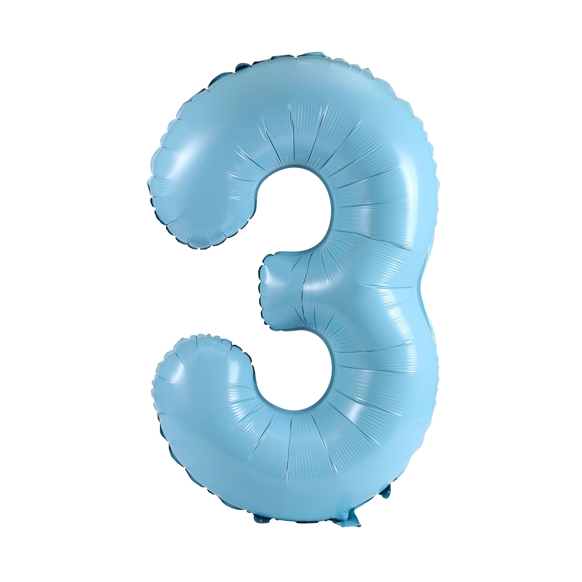YPSelected 32 Inch Large Foil Helium Number Balloon Birthday Wedding Party 0-9 (Baby Blue, 3)
