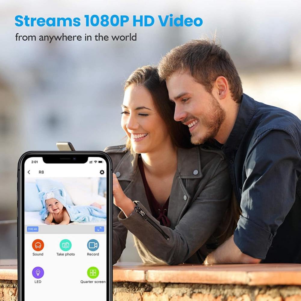 Carriere 4K Mini WiFi niania kamera długi czas czuwania wbudowana bateria alarm wykrywania ruchu kamera monitorująca (B)