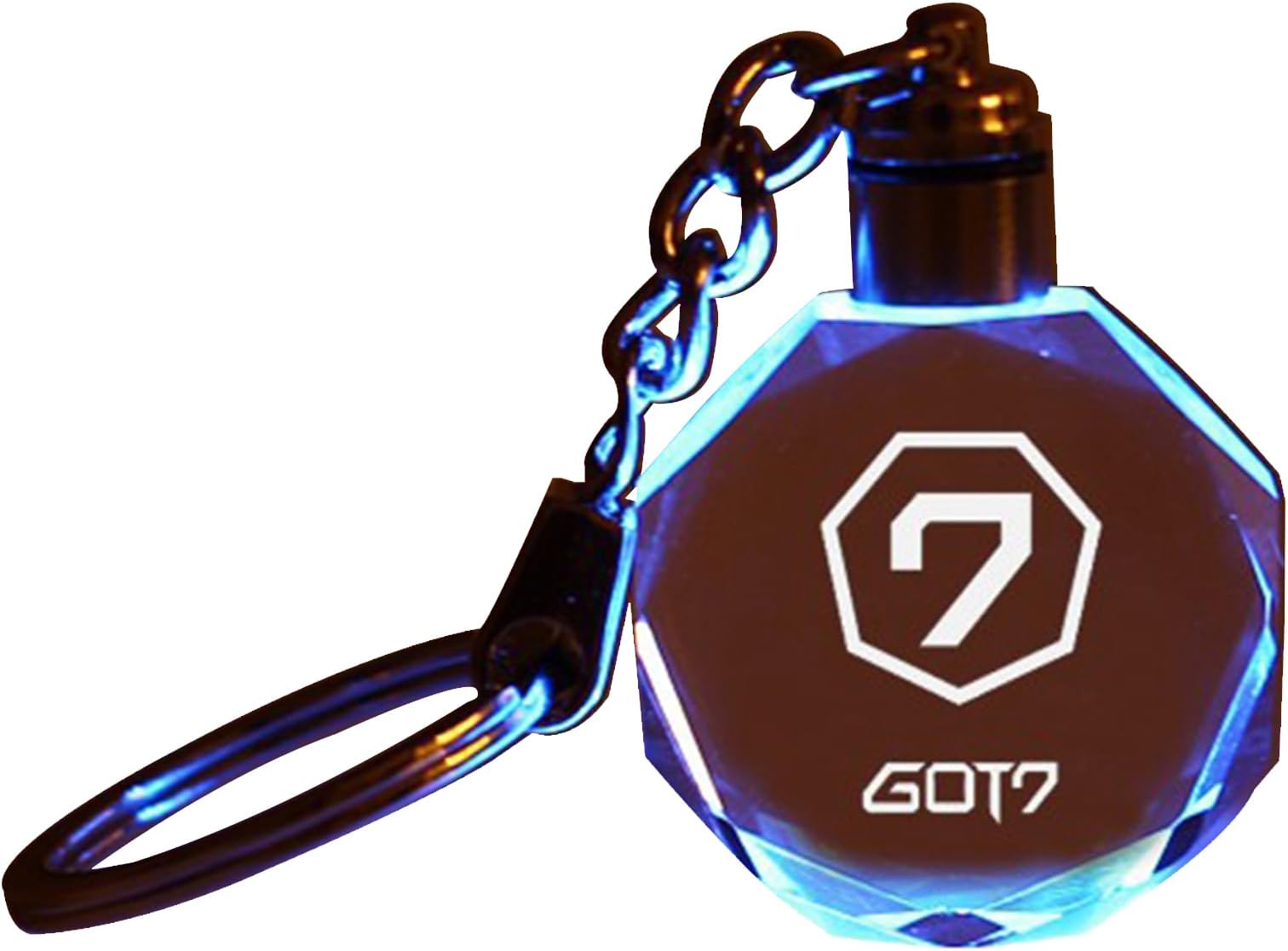 KPOP Key Chain, Crystal Key Ring Keychain Night Light Bag Pendant Decor