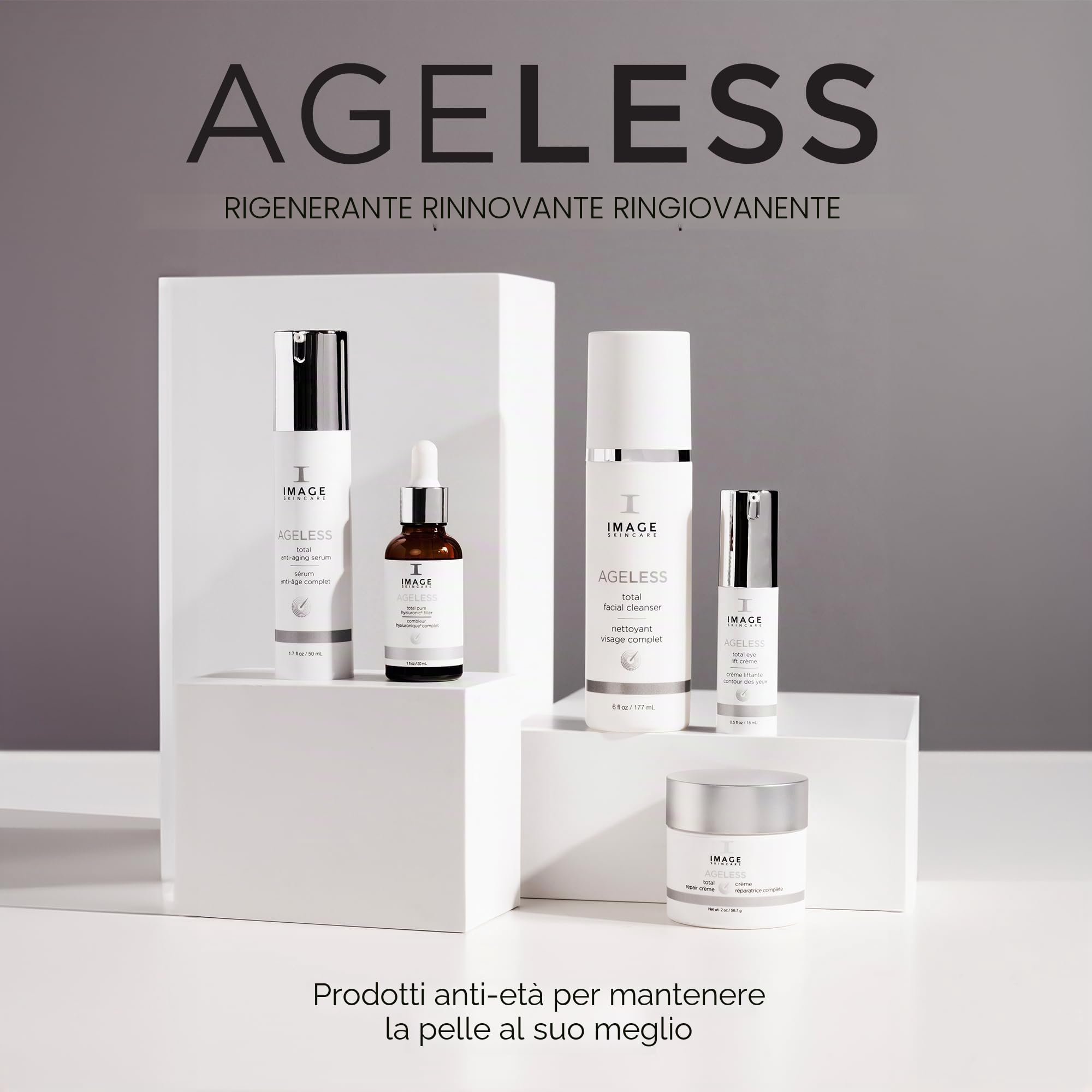 Image Skincare | Detergente Viso Multifunzionale | Azione Idratante, Esfoliante E Di Rimozione Del Make Up | Adatto A Pelli Mature, Miste E Grasse | Ageless Total Facial Cleanser | 177 Ml