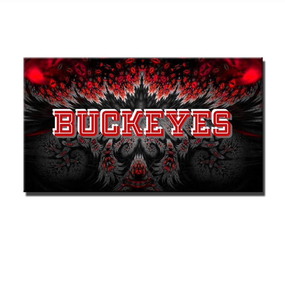 Ohio State Buckeyes College Football Cloth Poster and Prints Wall Art Picture for Living Room Bedroom Modern decoration-40x80cm No Frame