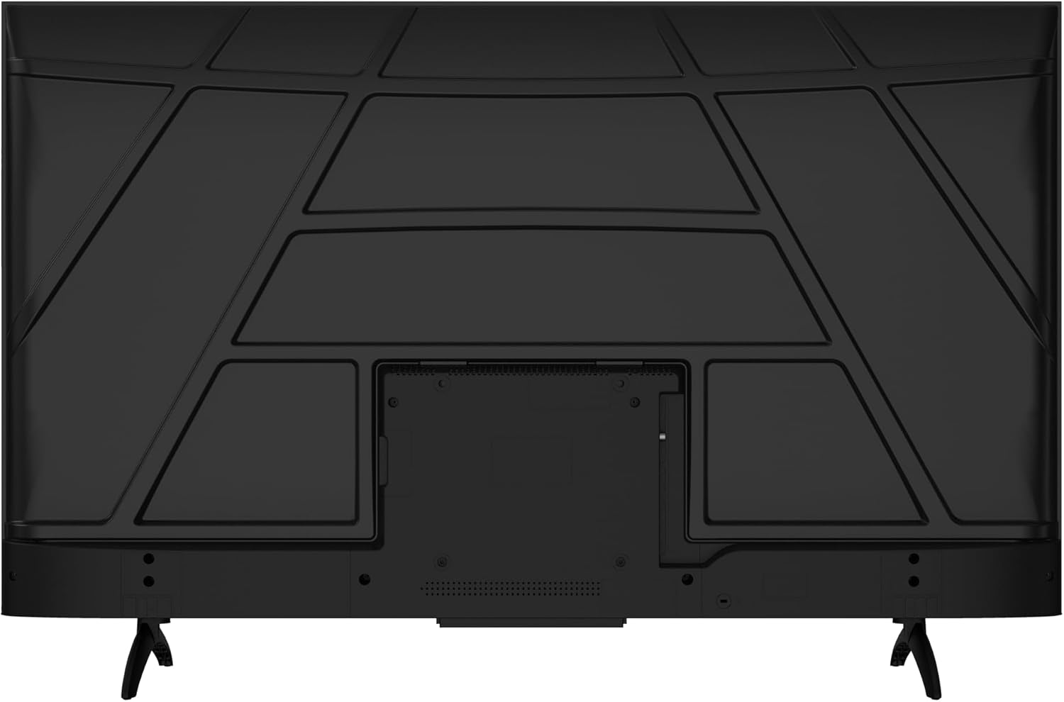Back view of the SKYWORTH 60Q6700H TV showing stand mounting points and ports