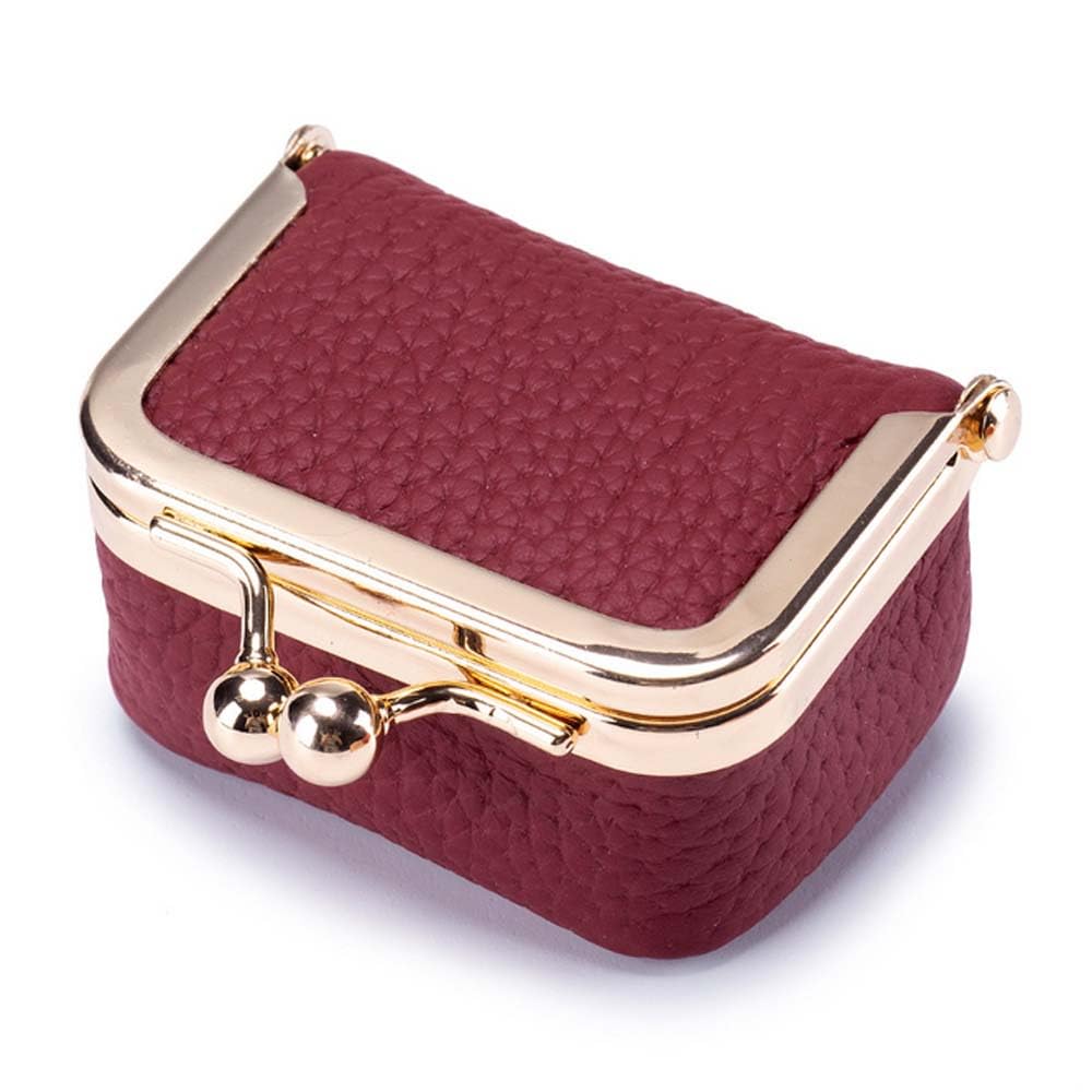 Mini Leather Jewelry Box, Portable Vintage-Inspired Genuine