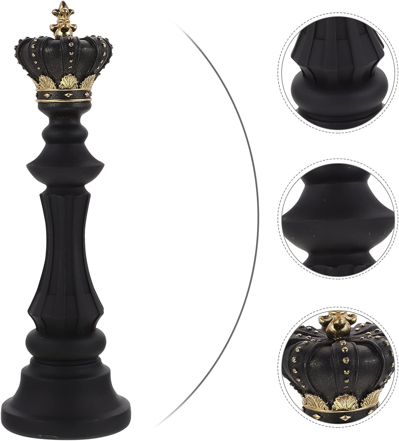 Yardwe Chess King Queen Sculpture Chess Pieces Chess Game Knight Statue Sculpture Collectible Figurine for Office Desk Table Decoration