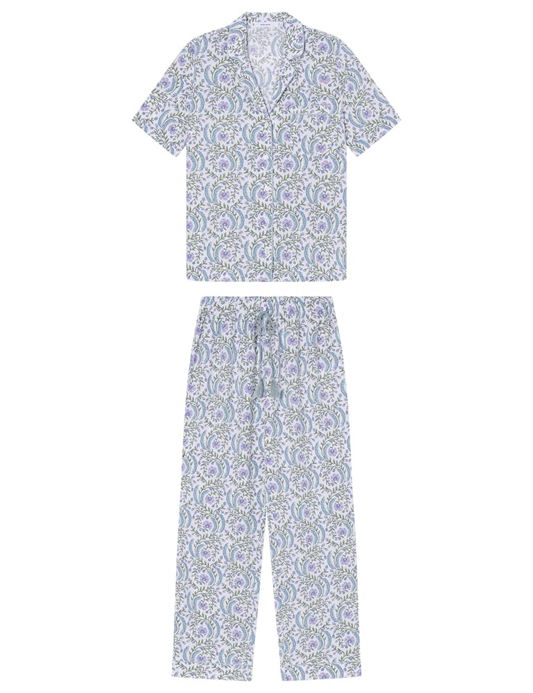 Women'secret Masculino Manga Corta Colección Mix and Match Green House Pyjamas, Standard Green, M, Women's
