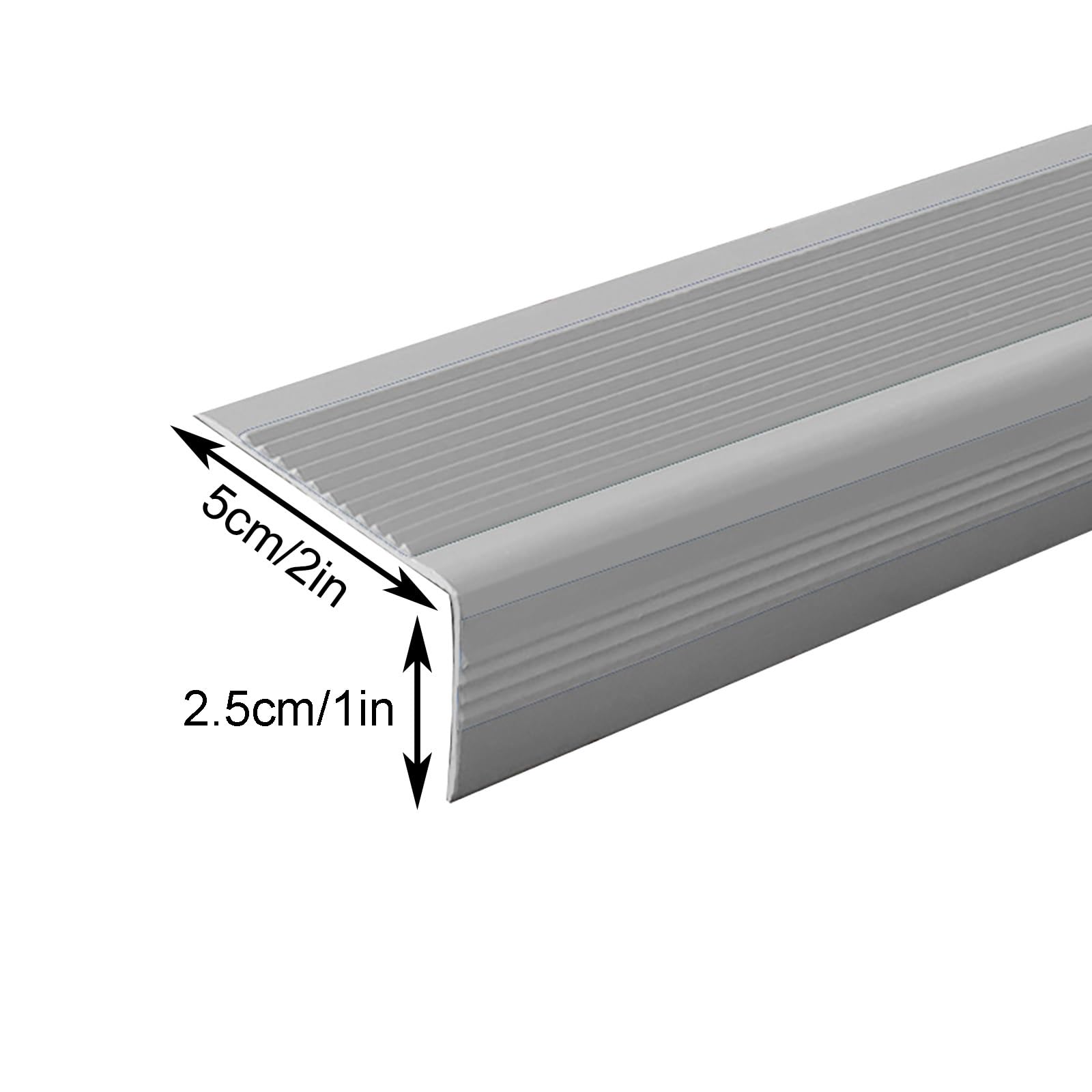 Strisce Antiscivolo per gradini, Profilo per Bordi Scale, Nastro di Sicurezza Antiscivolo, Resistente alle intemperie e Antiscivolo, per Scale Scalini(Green)