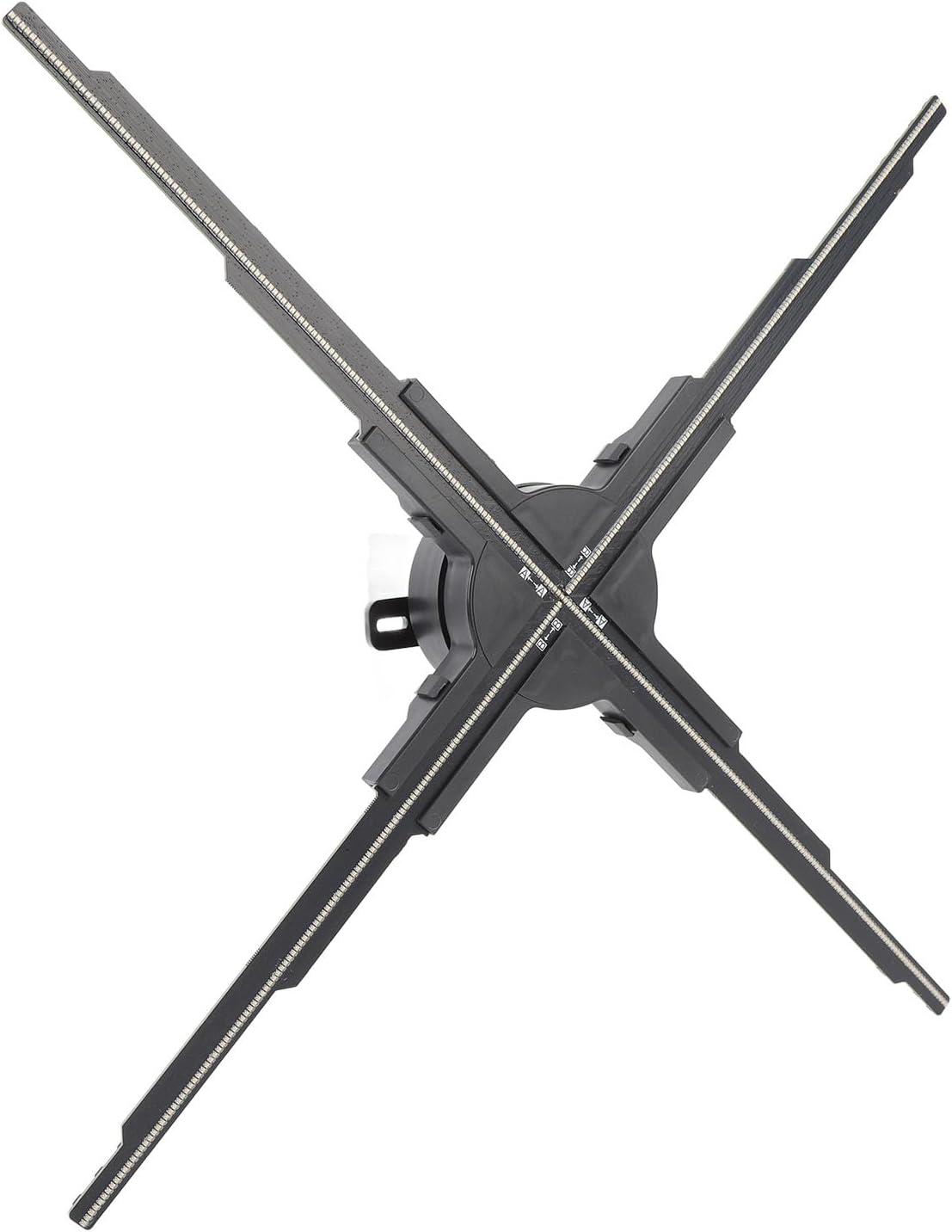 3D Hologram Fan, 2000x510 Resolution, 510 LED Display, 4GB SD Card, WiFi Editing Support, App, 4 Blades, ABS Metal Material, 50cm Size, Brightness and Angle Adjustm (US Plug)