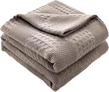 Flannel Fleece Throw Blanket, Cooling Blanket, Soft Warm Throw Over Sofa Bed Blanket for Throws for Bed, Couch and Sofa Light Gray,180x200cm