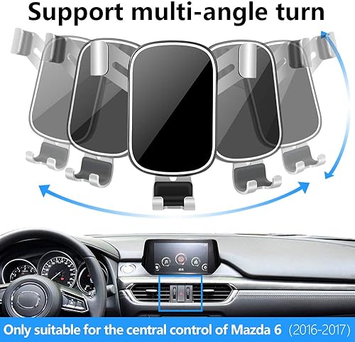 Miniatura 5 de LUNQIN - Soporte para teléfono de coche para Mazda 6 2016 2017 Sport Touring Grand Mazda-6 Auto Interior Accesorios Mejor Teléfonos Celulares