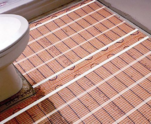 SunTouch TapeMat laid out in a bathroom