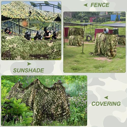 Image of Camo Netting, Camouflage Netting, Hunting Blind Camo Net, Army Party Decorations, Sunshade Fence Nets, Lightweight, Bulk Roll, Mesh, Great for Camping, Shooting, Photograph, Car Cover, Outdoor