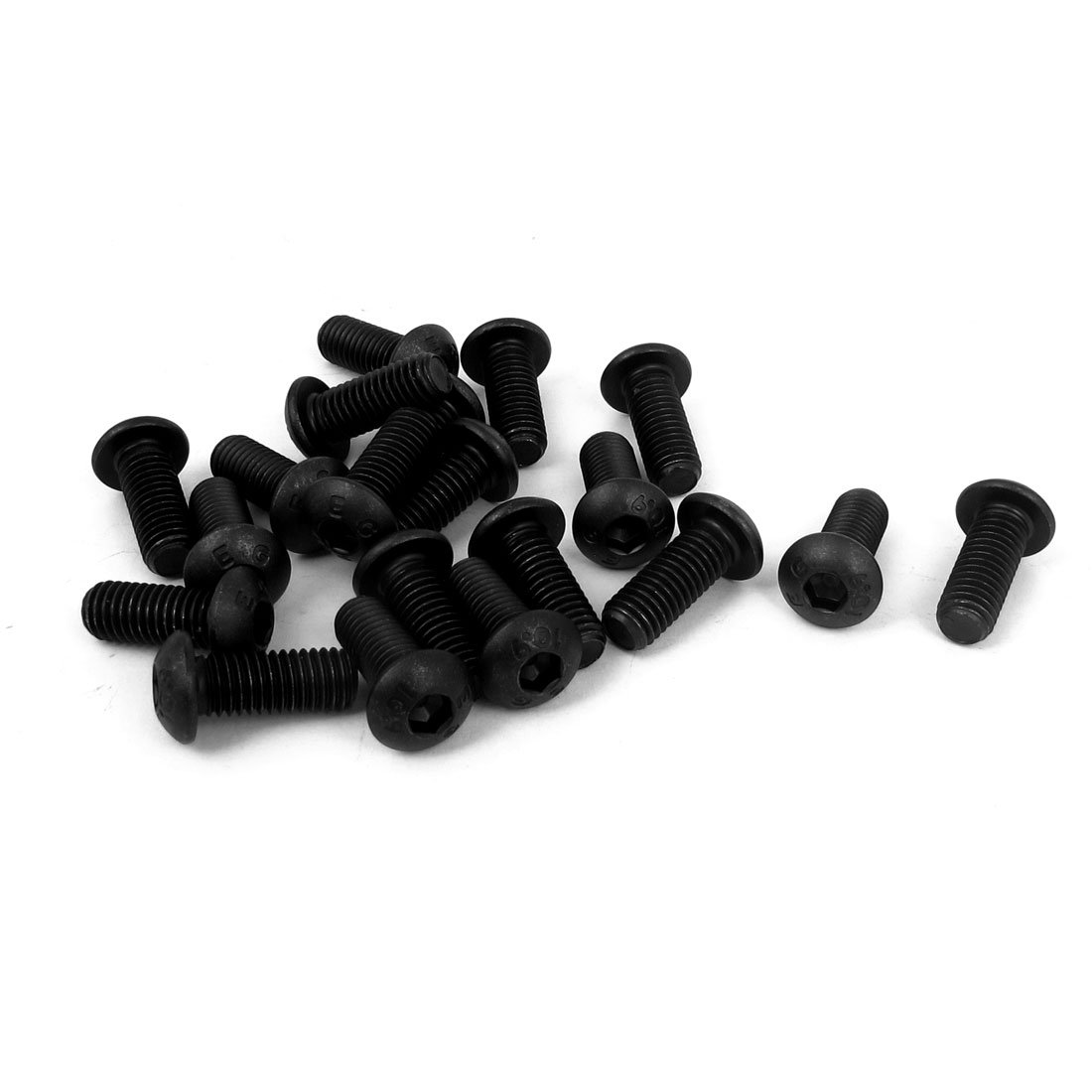Lot De Vis à Tête Hexagonale M8 X 1.0 - Filetage Fin Complet - Acier Grade 8 - Traitement Noir - Longueurs 16-50mm