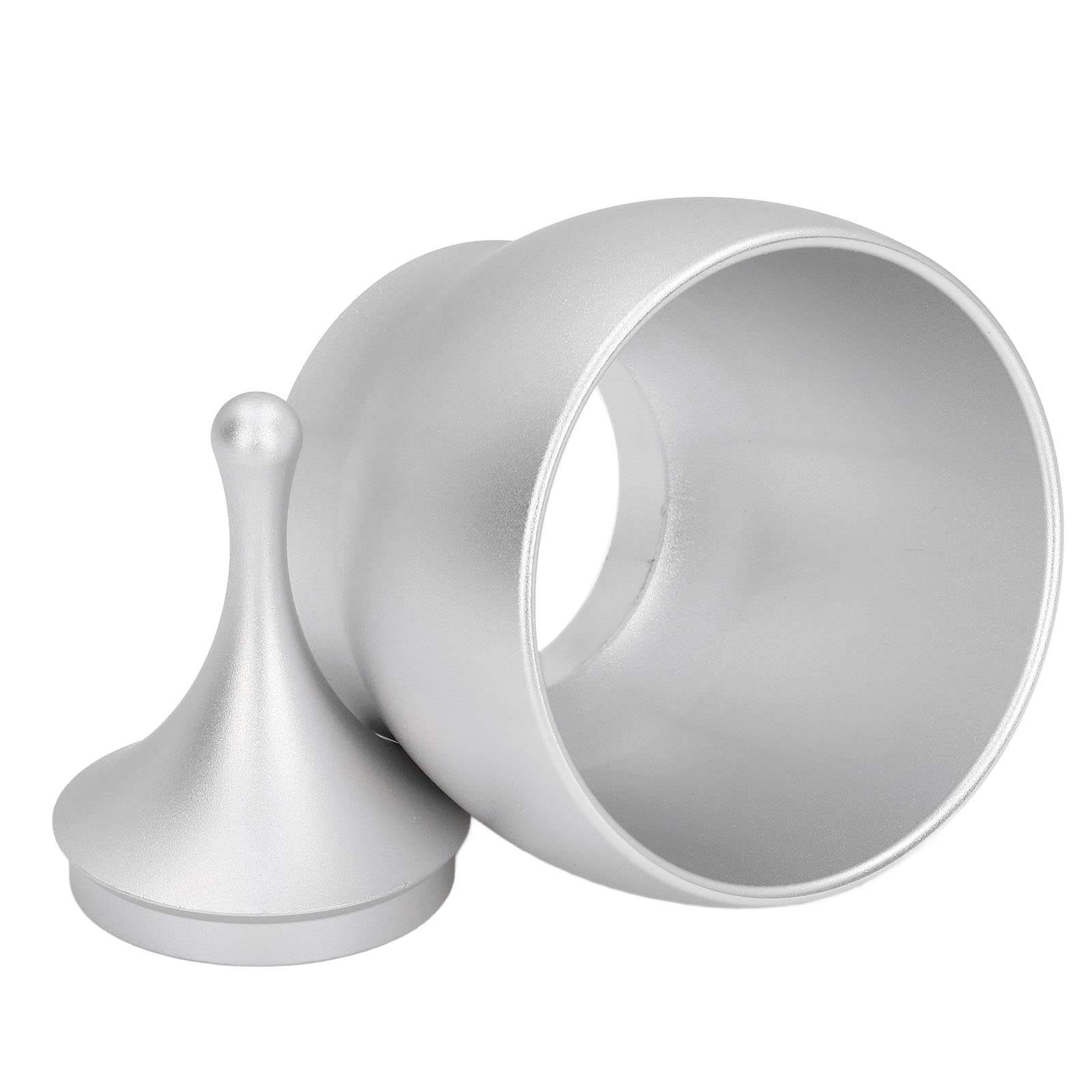 Kaffee-Dosierbecher, Espresso-Dosiertrichter, Kaffeepulverbehälter, Aluminium-Dosiermühle, Brühschüssel, Kaffee-Anti-Flugstaub-Pulverbecher Für Die Küche zu Hause(Silber)
