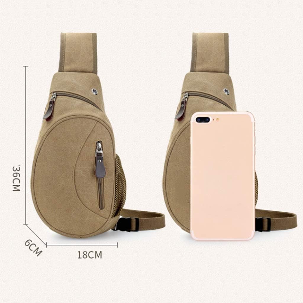 Chest Bag Men's Fashion Waist Bag Shoulder Bag Casual Canvas Bag Messenger Bag Student Sports Men Bag
