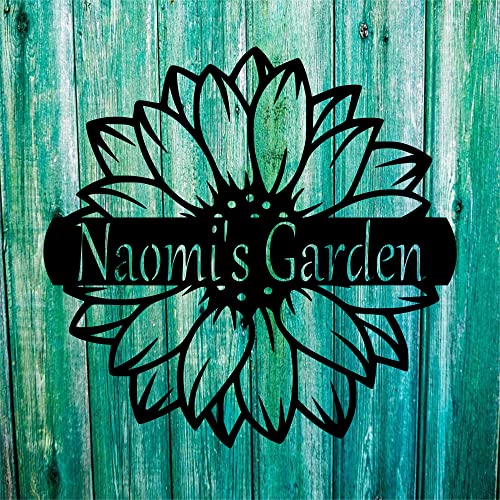 Personalized Sunflower Monogram By Sea Biscuit Metal Designs #TOP3
