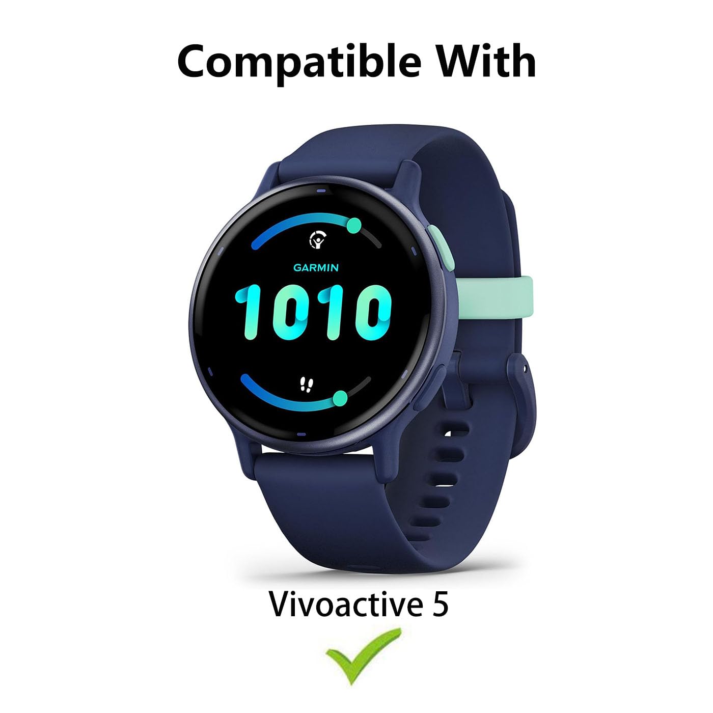 Housse De Protection Silicone Compatible Garmin Vivoactive 3 - Étui Souple TPU Noir - 2 Pièces - Protège Le Tracker (sans La Montre)