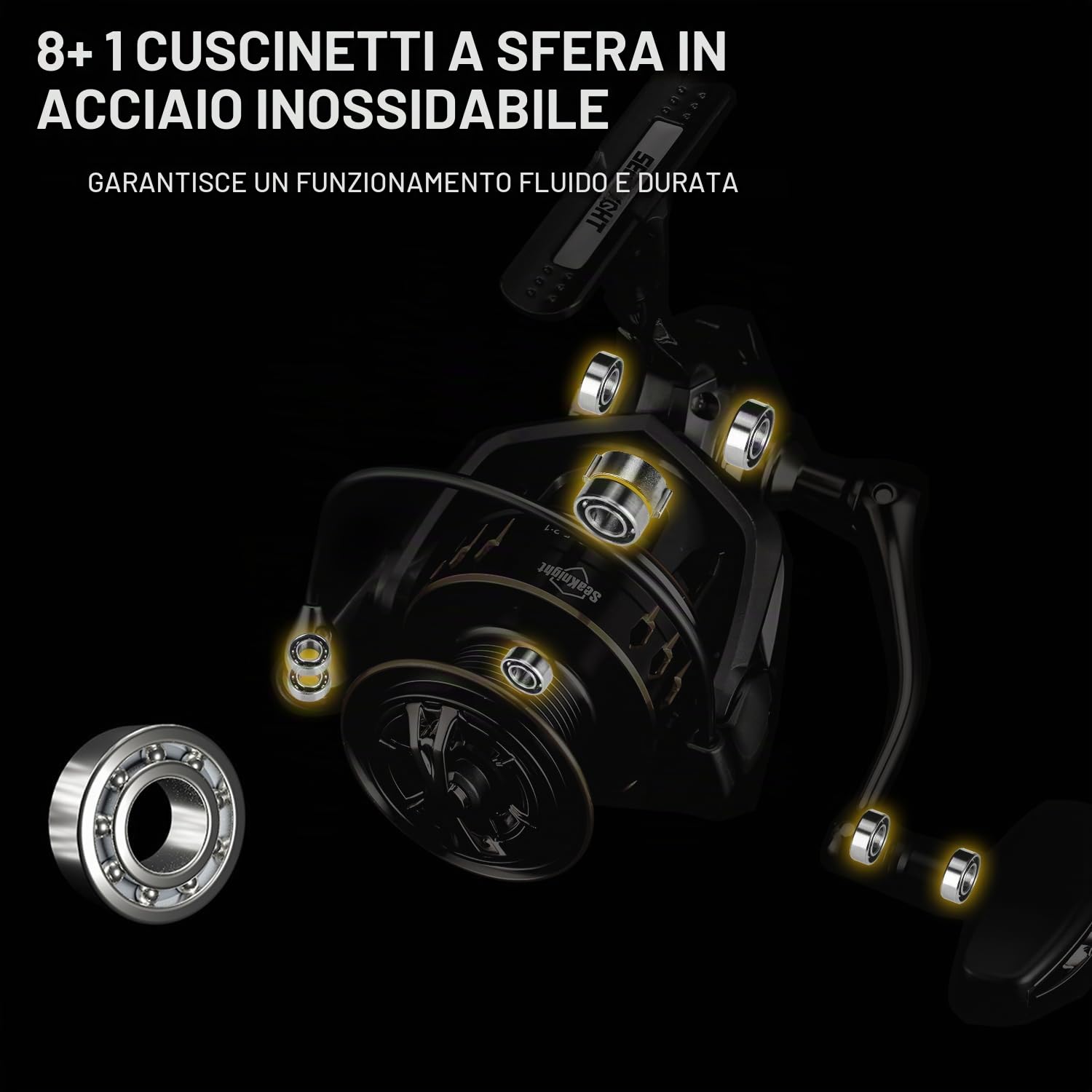 SeaKnight Mulinello Spinning 8+1BB Ultraleggero Mulinello da Pesca Carpfishing Acque Dolci MAX Drag 29LB