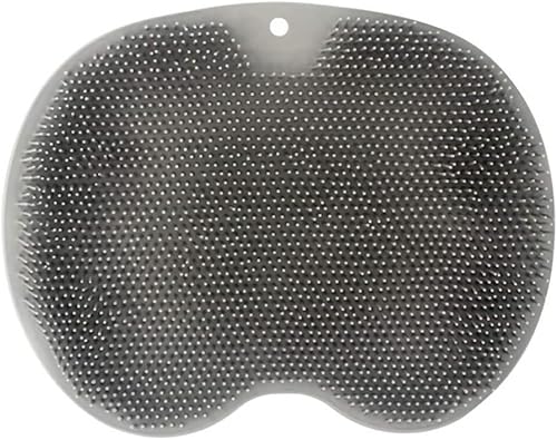 Limpiador de espalda montado en la pared almohadilla de masaje de pies limpiador de pies y espalda cepillo de baño de silicona con ventosas tapete