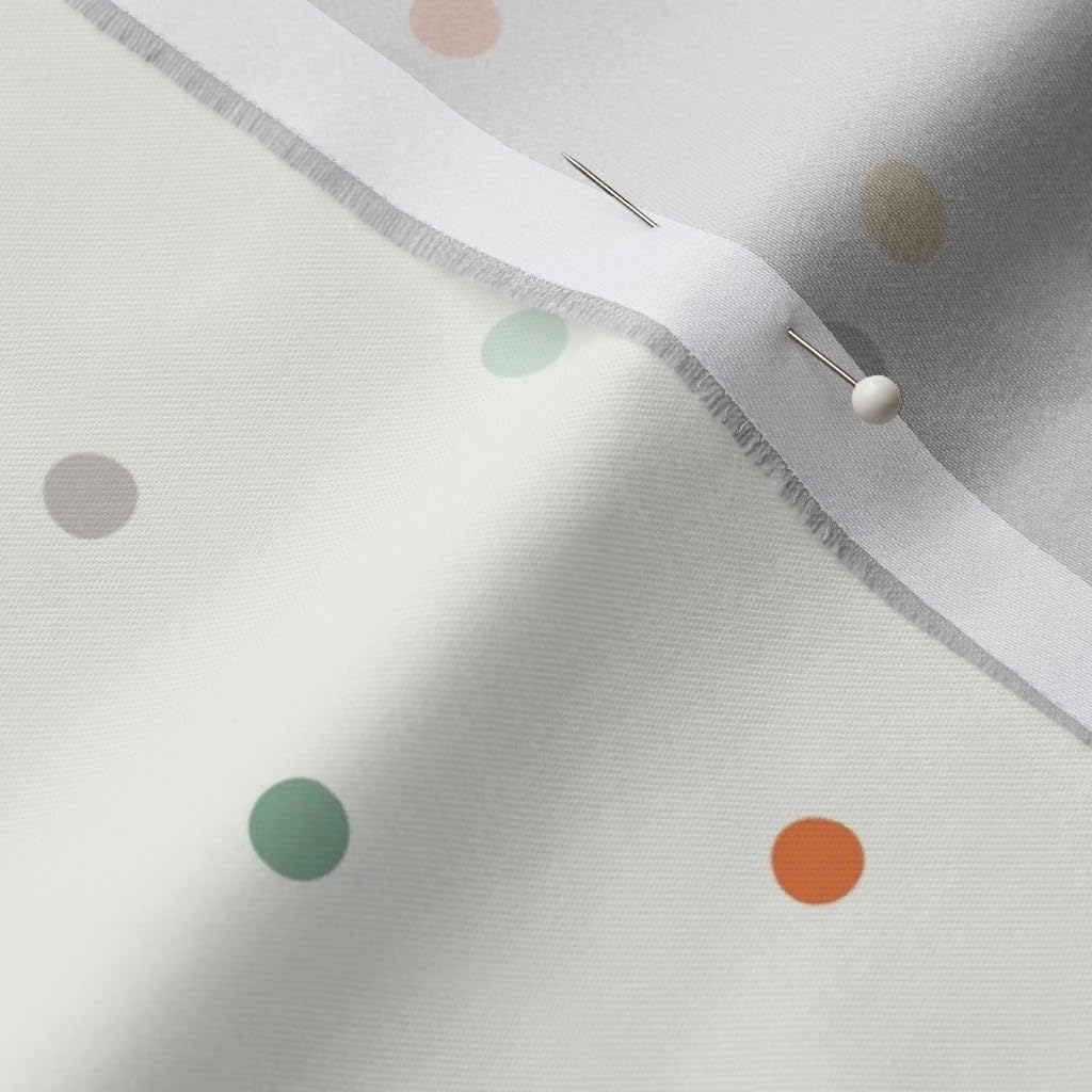 Spoonflower Fabric - Confetti Dot Medium Dots Printed on Organic Cotton Sateen Fabric by The Yard - Sewing Quilting Apparel Home Decor