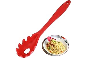 11-Inch Silicone Spaghetti Spoon and Fork for Kitchen Cooking