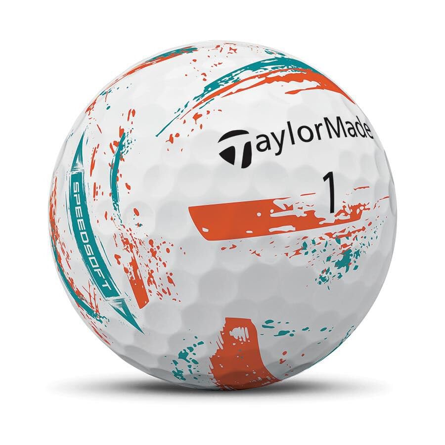 Taylormade Golf Speed Soft Ink NFL Miami Dolphins Douzaine