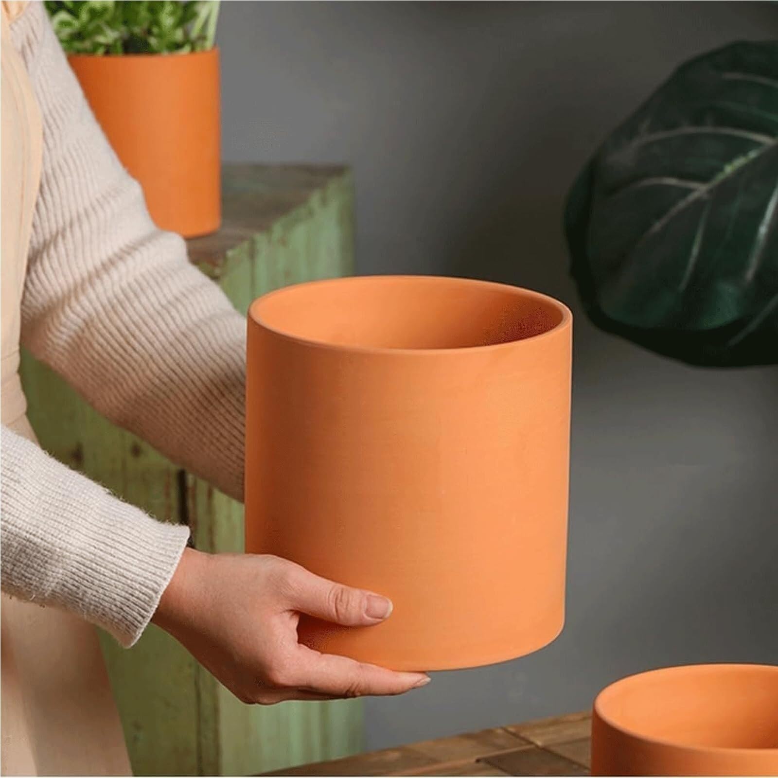 Doniczki na rośliny Doniczki ceramiczne do roślin, stojak na doniczki do storczyków Prezenty dla miłośników roślin(Trays-B)