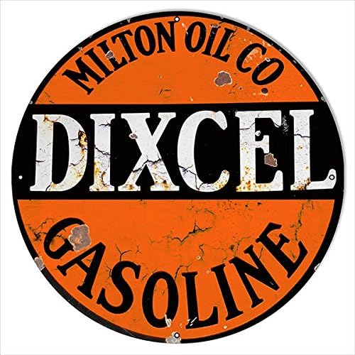 Victory Vintage Signs X- Large Reproducción Dixcel Gasoline Motor Oil Metal Sign 24x24