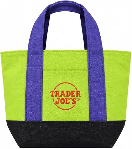 Canvas Mini Tote Bag Halloween Green Neon lime & black, Mix Color (QTY 1)