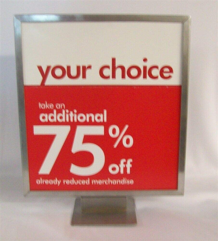 Store Display Fixtures 2 Countertop Sign Holders 10" W x 11