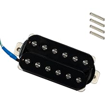 Pro HH Alnico 5 Features 12 fixed pole-pieces Humbucker Bridge Pickup 8.8K for Electric Guitar, Black