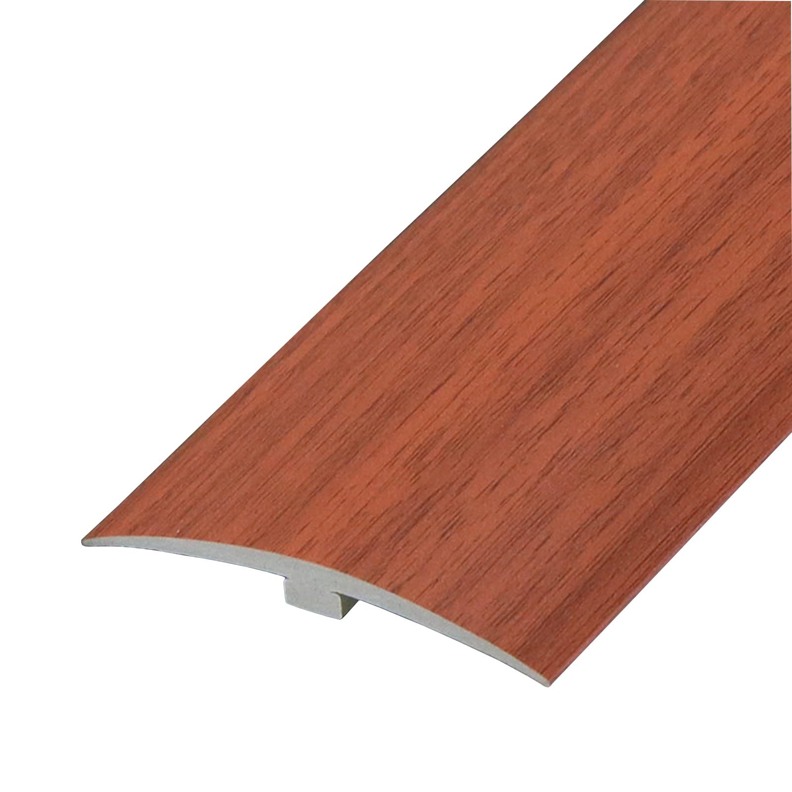 Bande de seuil de porte auto-adhésive en T PVC grain de bois 6cm