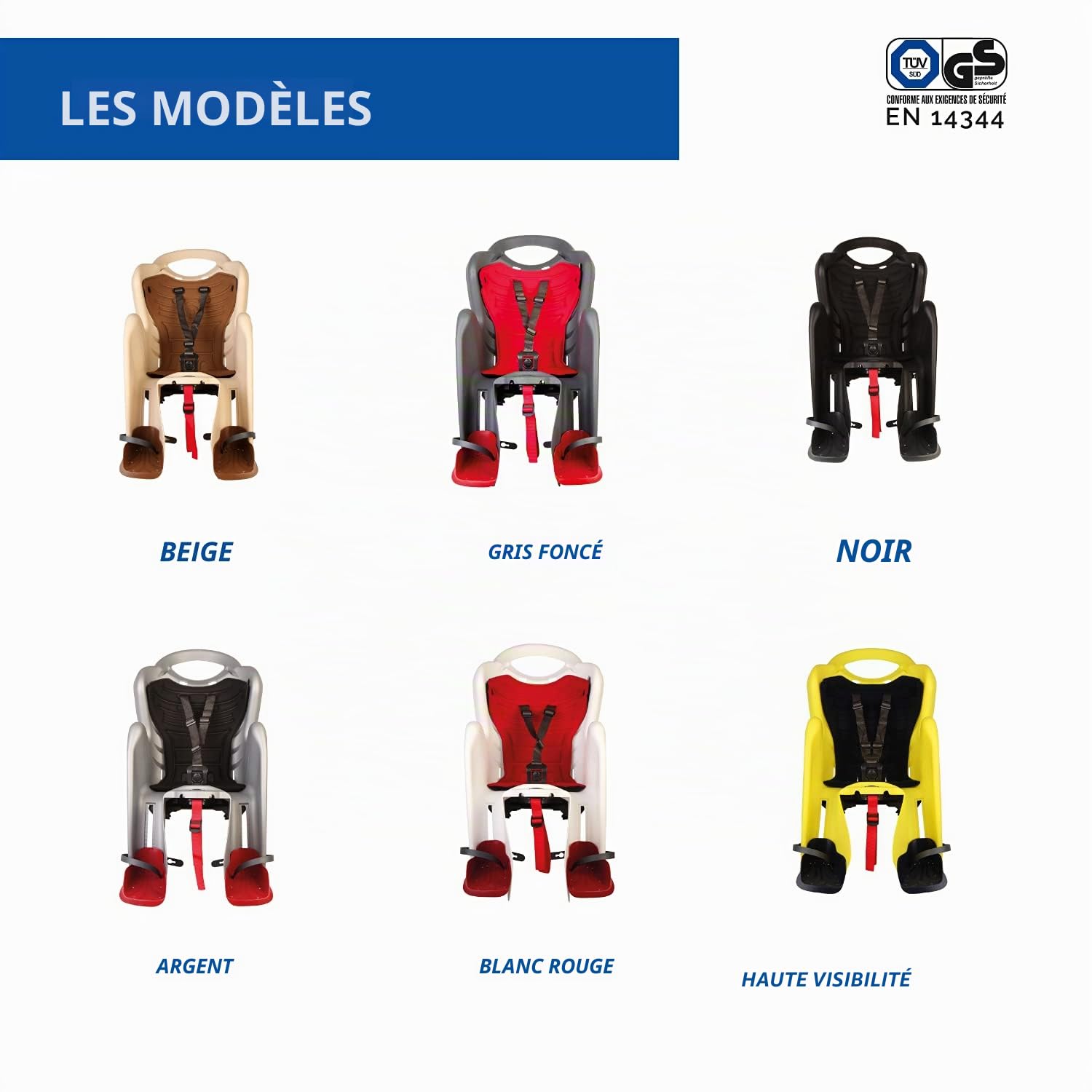 b bellelli Mr Fox - Siège arrière pour vélo - pour Les Enfants jusqu'à 22 kg, de 3 à 8 Ans - Fixation au Porte-Bagages