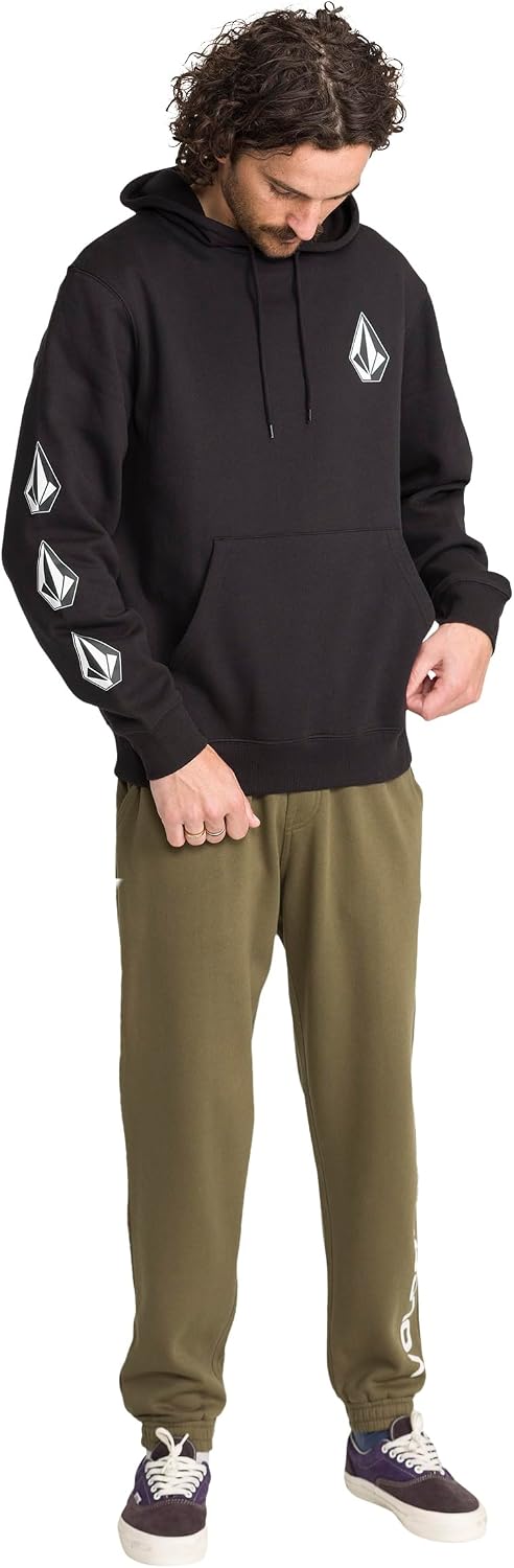 Volcom Men's Hooded Pullover Fleece Sweatshirt – Soft Fleece Hoodie With Adjustable Drawcord