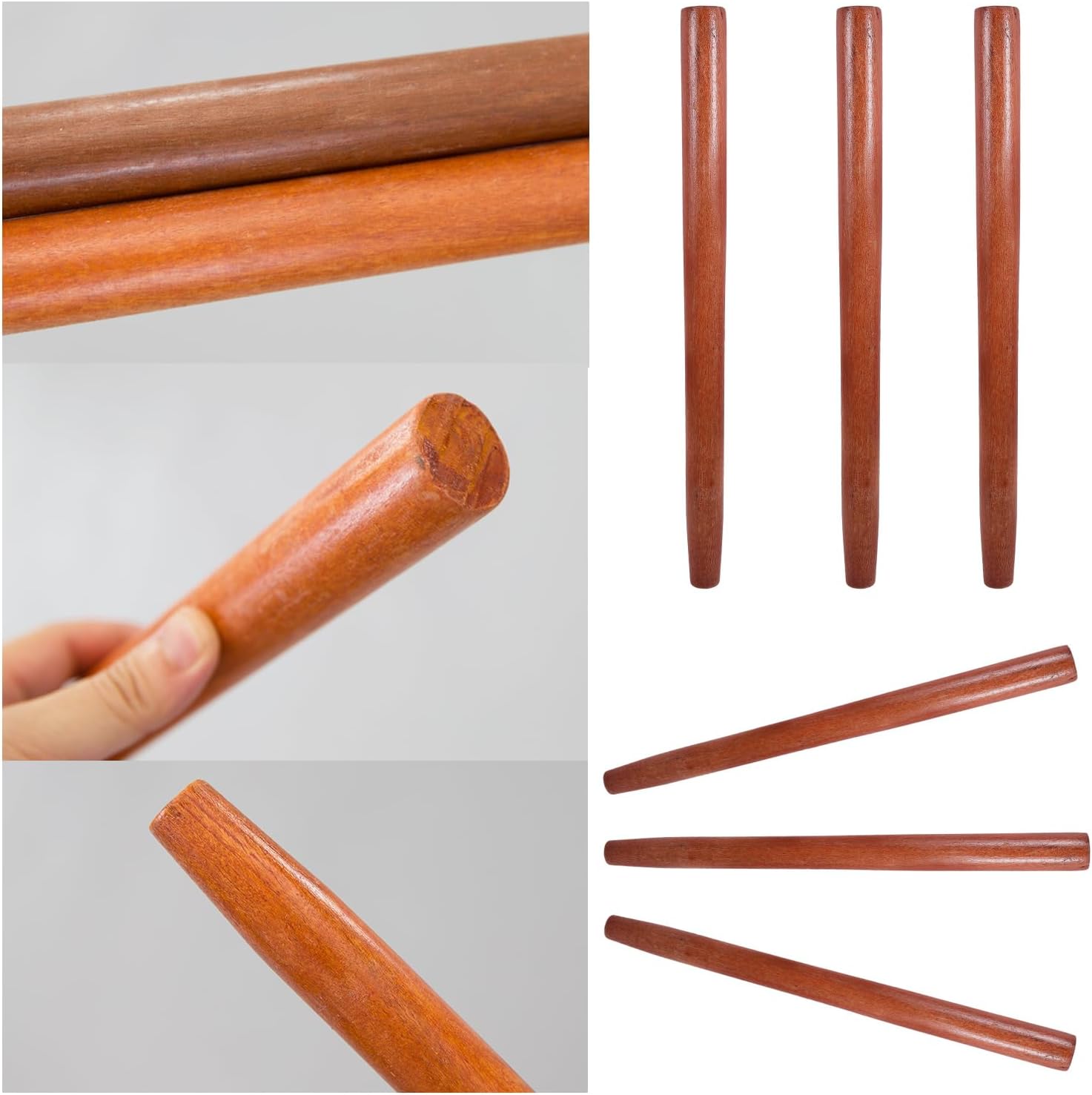 3 Pack Sledge Hammer Handle Replacement 12 1/2" 35cm Solid Hard Dense Wood Handles Grip for Drilling Hammer Sledgehammer Rubber Mallet Hammer Ball Pein Hammer Strike Club Hammers