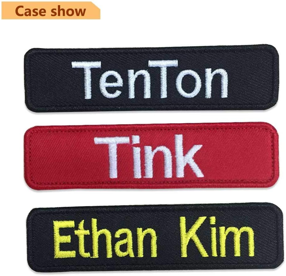 Custom Name Patch 2 Pieces,Personalized Military Tactical Tag Embroidery for Multiple Clothing Bags Vest Jackets Work Shirts