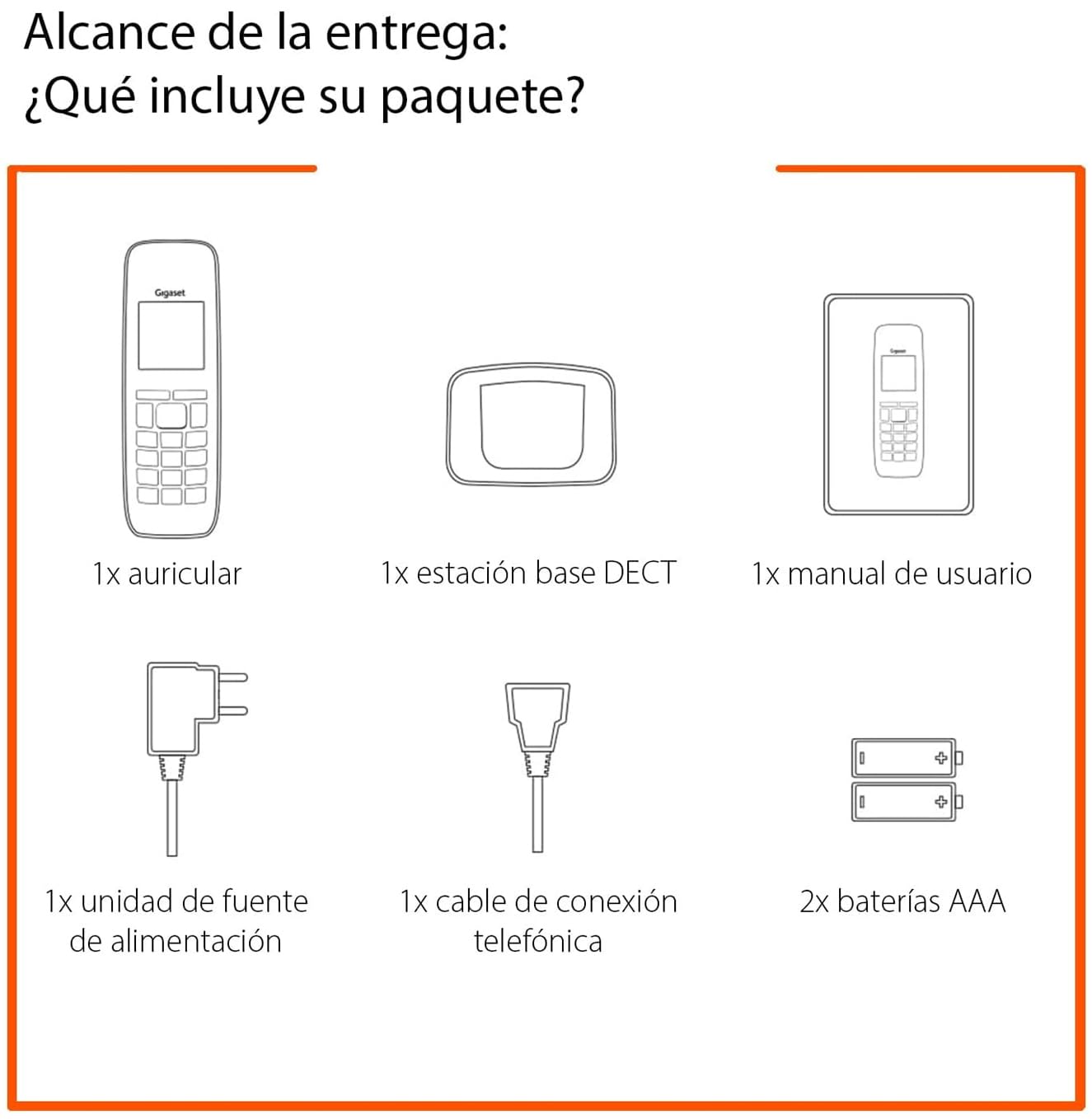 Gigaset COMFORT 520 - Teléfono DECT Inalámbrico - Diseño Elegante - Calidad de Audio Brillante - Agenda Extra Grande, Negro Titanio [Versión Española] — view 6