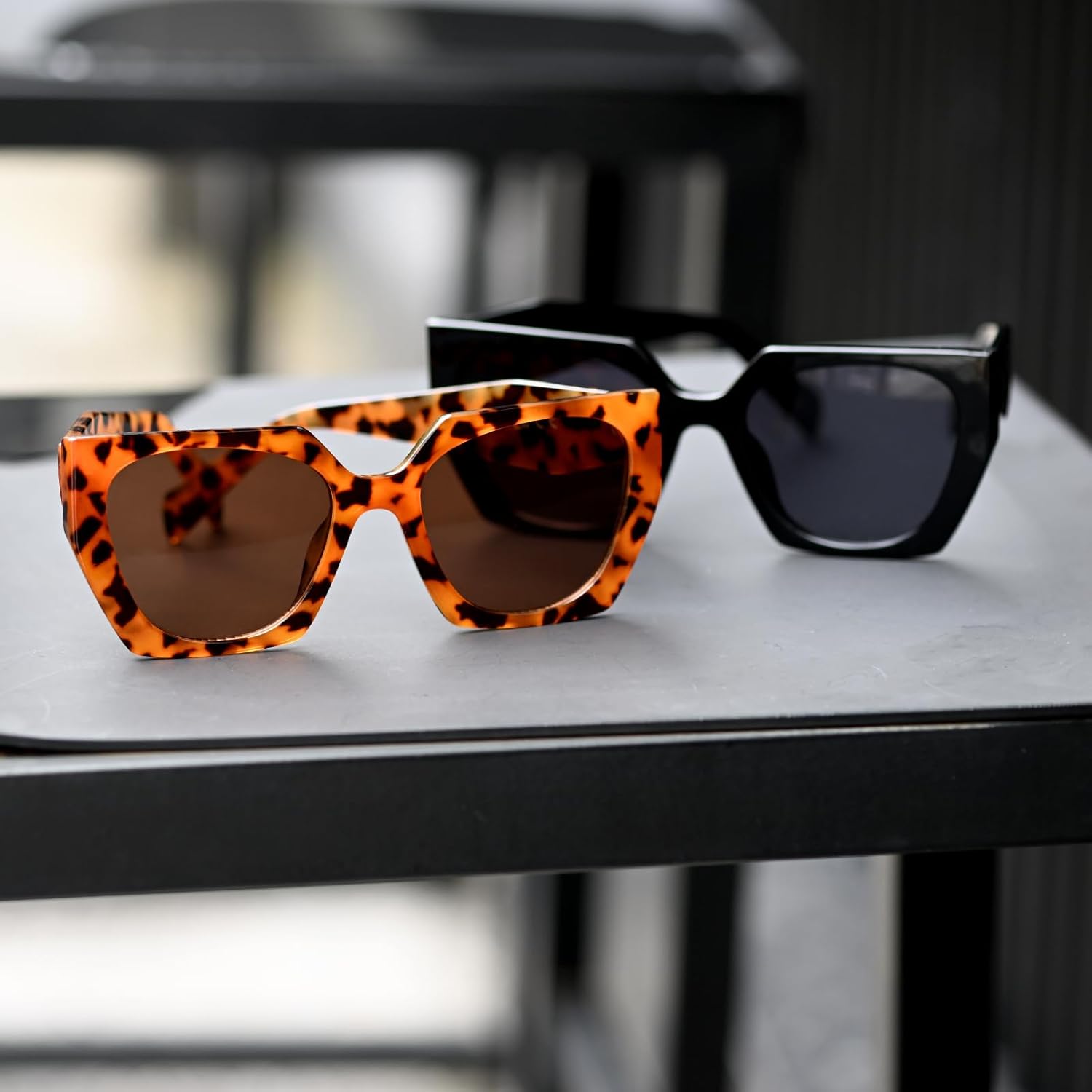 Dollger Polarized Big Trendy Square Cat Eye Sunglasses for Women Fashion Cool Stylish Retro Designer Sun Glasses UV400 - Image 3